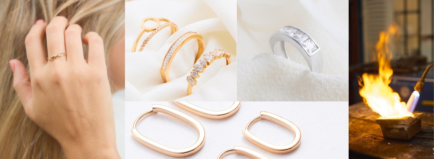 Luxury jewelry brand visual tracking handcrafted artisan workshop production and final gold and silver product photography by Luis Cano.