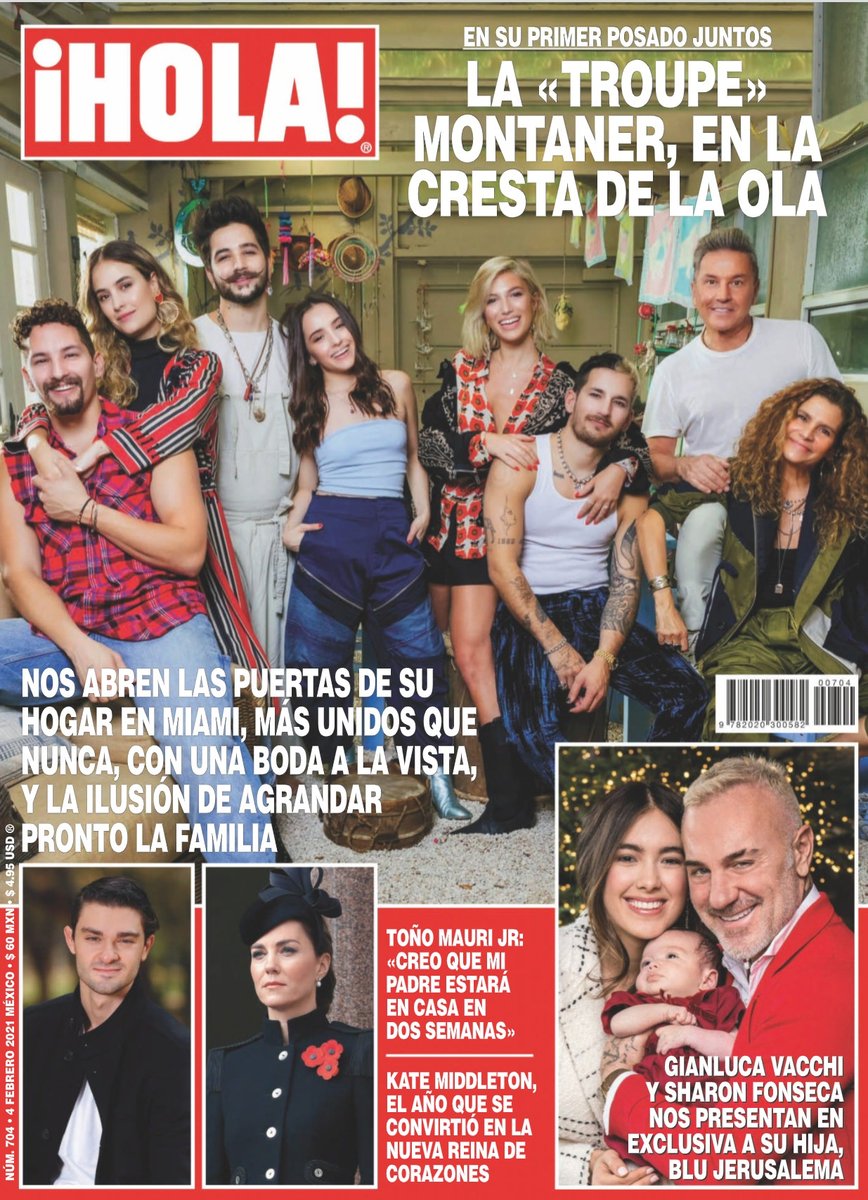 Hola México magazine cover — Montaner family photographed by Luis Cano