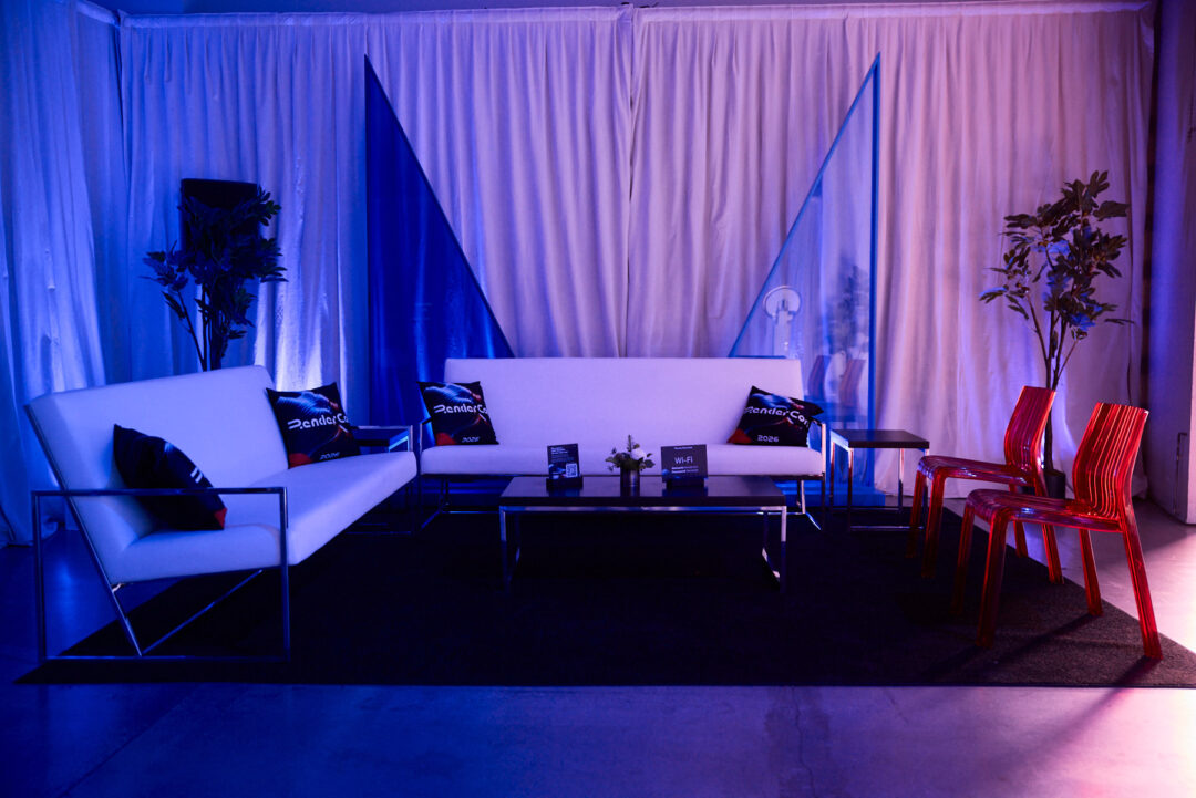 Comprehensive event photography coverage for RenderCon in Los Angeles, capturing keynote speakers, creative workshops, and high-level networking by commercial photographer Luis Cano.