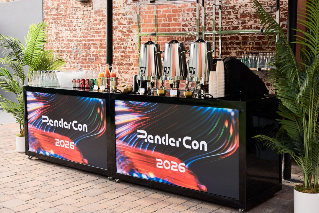 Comprehensive event photography coverage for RenderCon in Los Angeles, capturing keynote speakers, creative workshops, and high-level networking by commercial photographer Luis Cano.