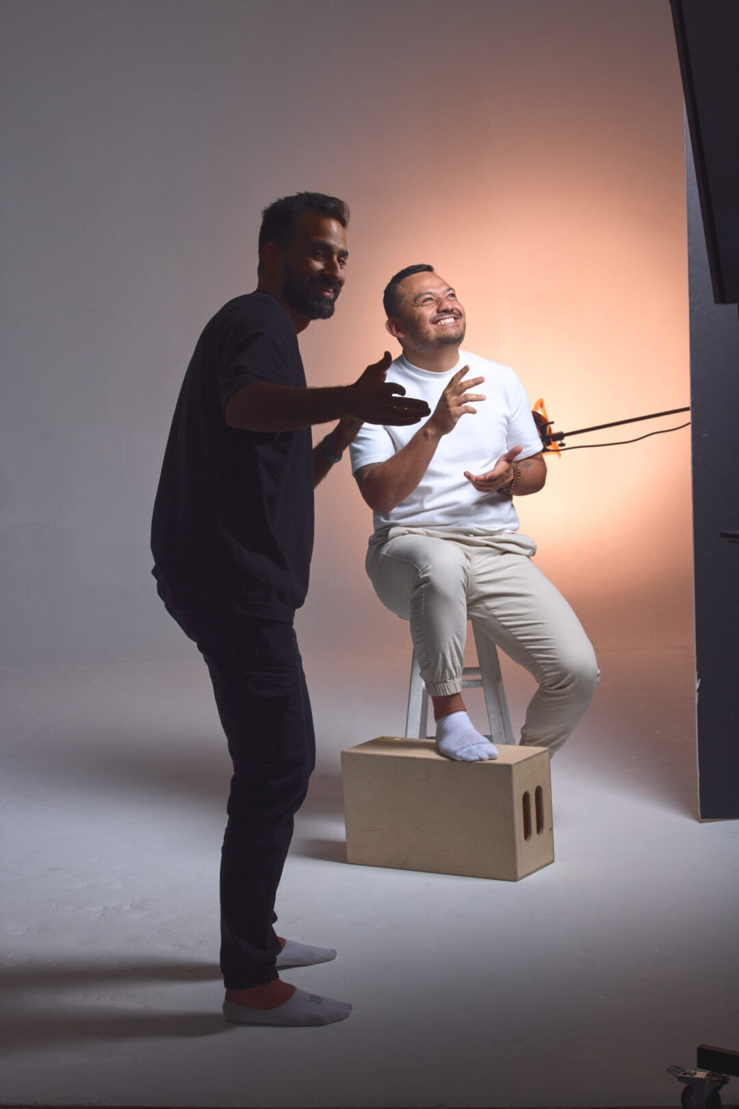 uis Cano leading a commercial advertising photoshoot with high-end lighting and professional art direction in Miami.