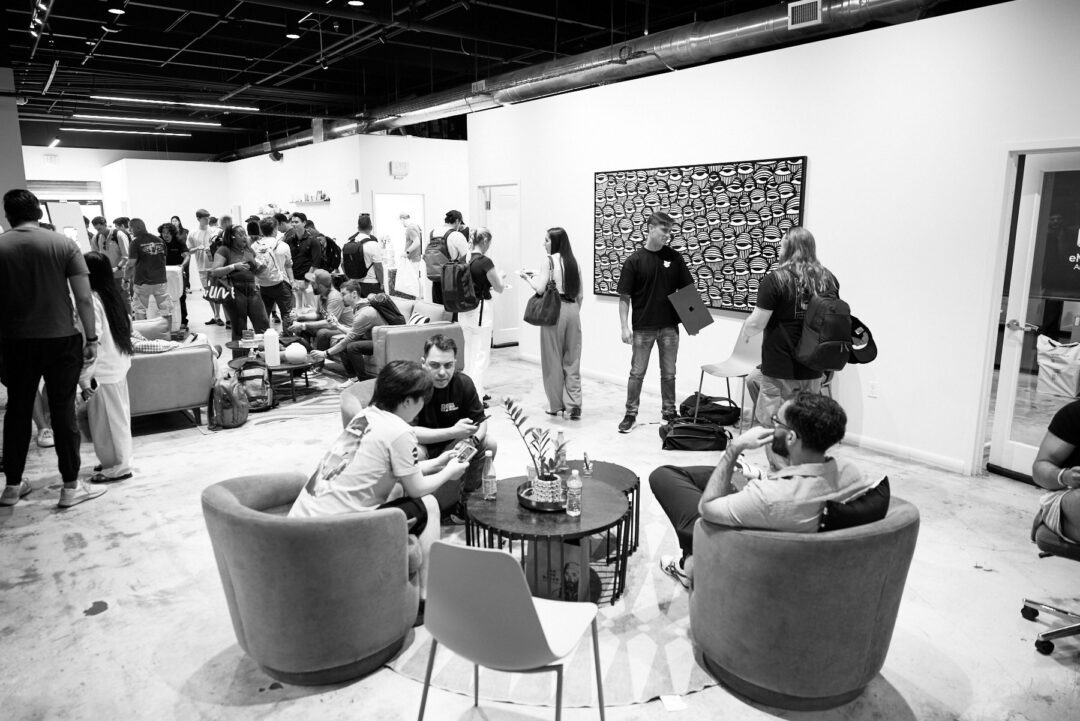 Exclusive pre-event coverage for Solana Miami, focusing on high-level executive networking, private atmosphere, and premium brand storytelling by Luis Cano. High-energy crowd vibes and lifestyle photography at Solana tech conference in Miami.