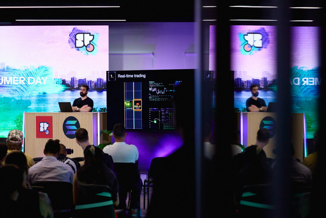 Exclusive pre-event coverage for Solana Miami, focusing on high-level executive networking, private atmosphere, and premium brand storytelling by Luis Cano. High-energy crowd vibes and lifestyle photography at Solana tech conference in Miami.
