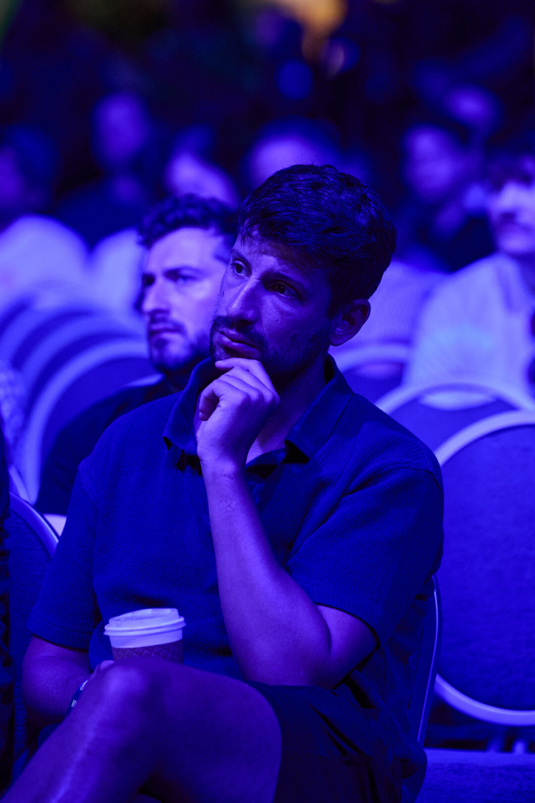 Comprehensive multi-day event photography for Solana Miami. High-speed digital tech workflow and real-time delivery by a professional team led by Luis Cano. Solana Miami branding and visual identity photography with vibrant blue lighting by Luis Cano.