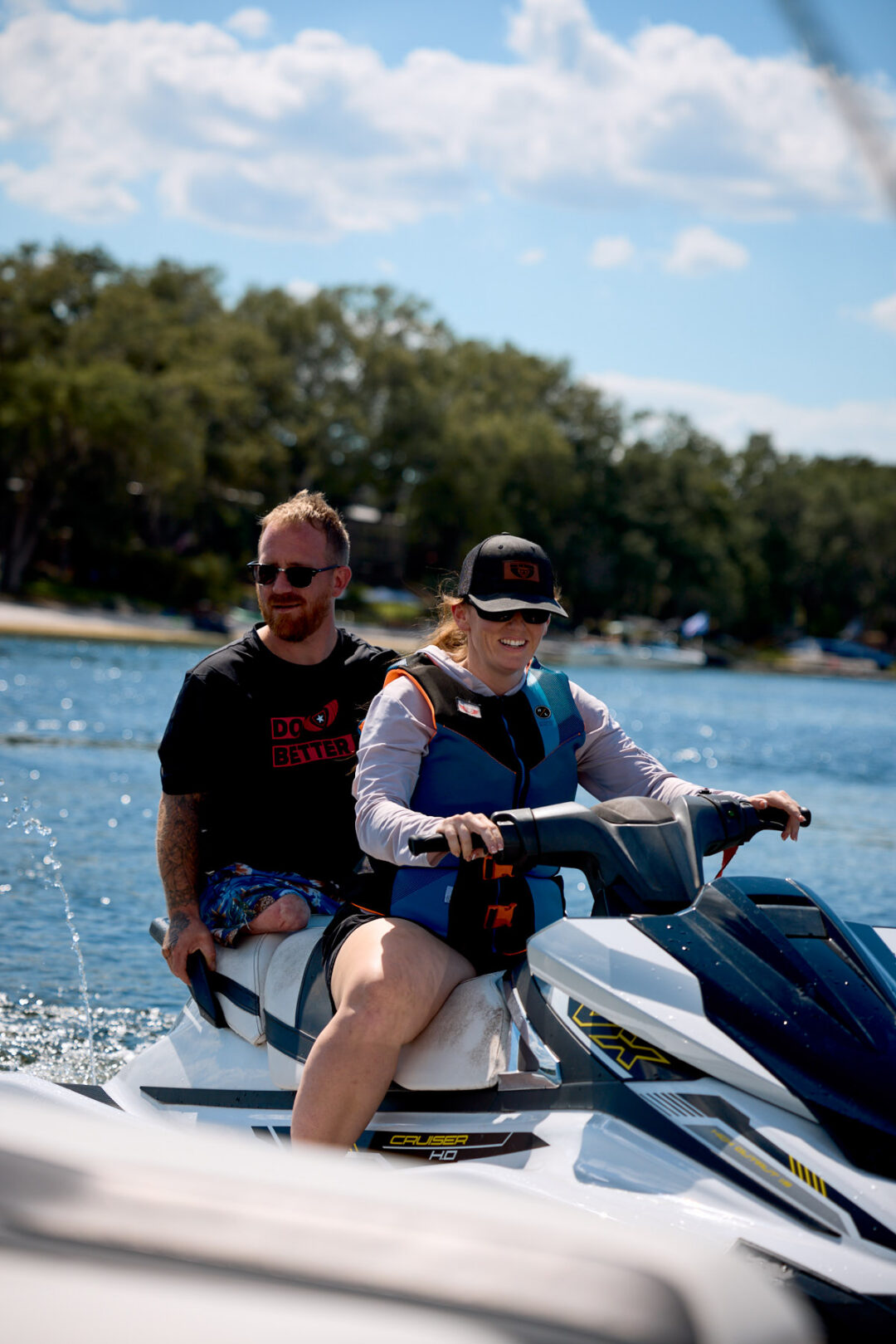 Action and documentary visual production for the Wake for Warriors (W4W) foundation. Capturing wounded veterans and their families experiencing therapeutic water sports, wakeboarding, and wake surfing as pathways to emotional and physical healing. Shot by Luis Cano. High-speed action sports photography of wounded veterans wake surfing at a Wake for Warriors therapeutic event, shot by Luis Cano.