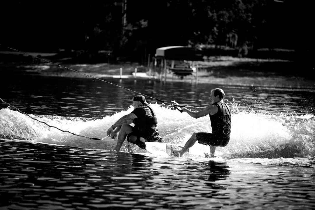 Action and documentary visual production for the Wake for Warriors (W4W) foundation. Capturing wounded veterans and their families experiencing therapeutic water sports, wakeboarding, and wake surfing as pathways to emotional and physical healing. Shot by Luis Cano. High-speed action sports photography of wounded veterans wake surfing at a Wake for Warriors therapeutic event, shot by Luis Cano.